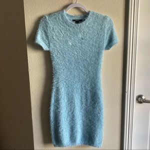 Baby Blue Furry Dress
